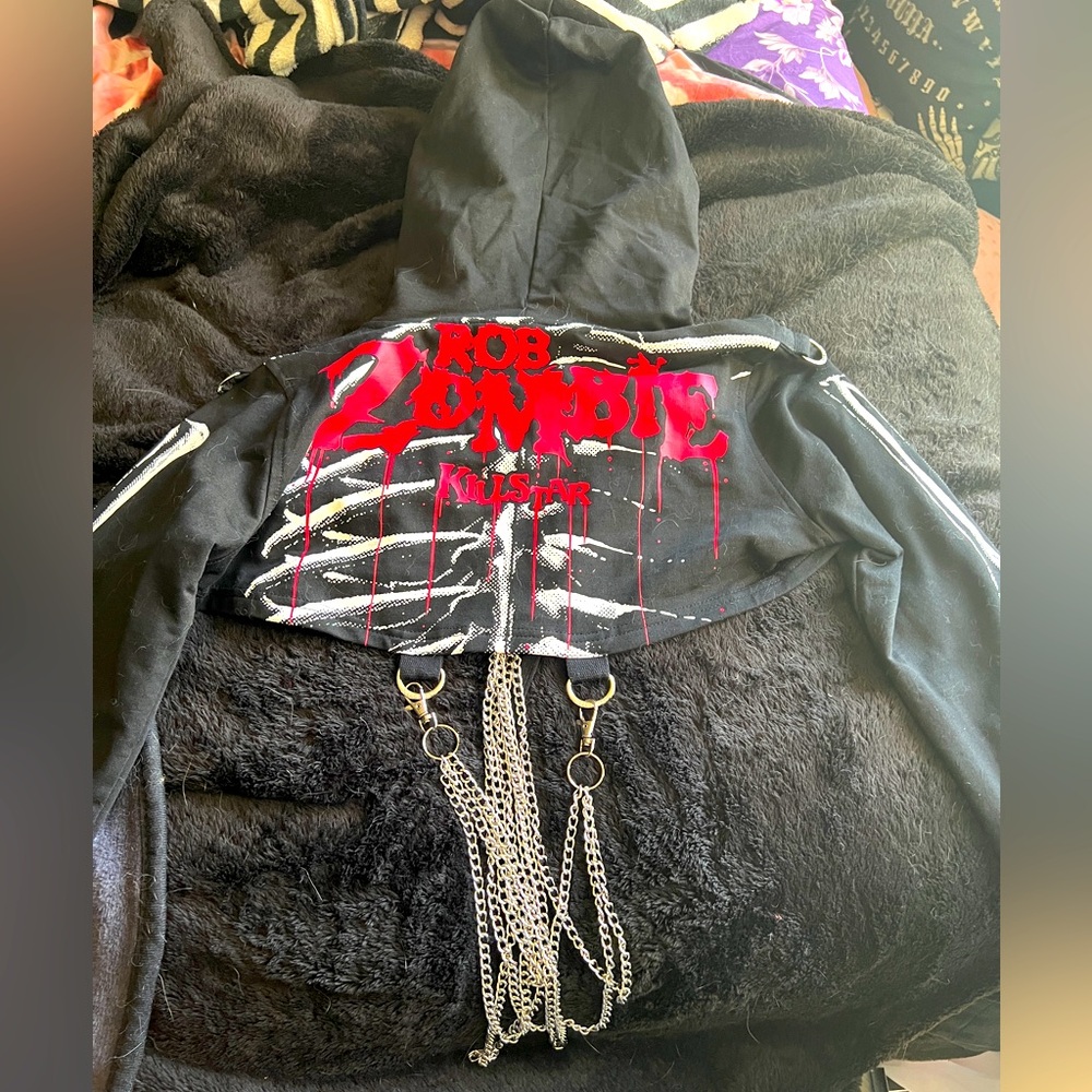 Killstar x Rob Zombie Crop Skeleton Hoodie
